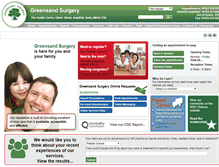 Tablet Screenshot of greensandsurgery.co.uk